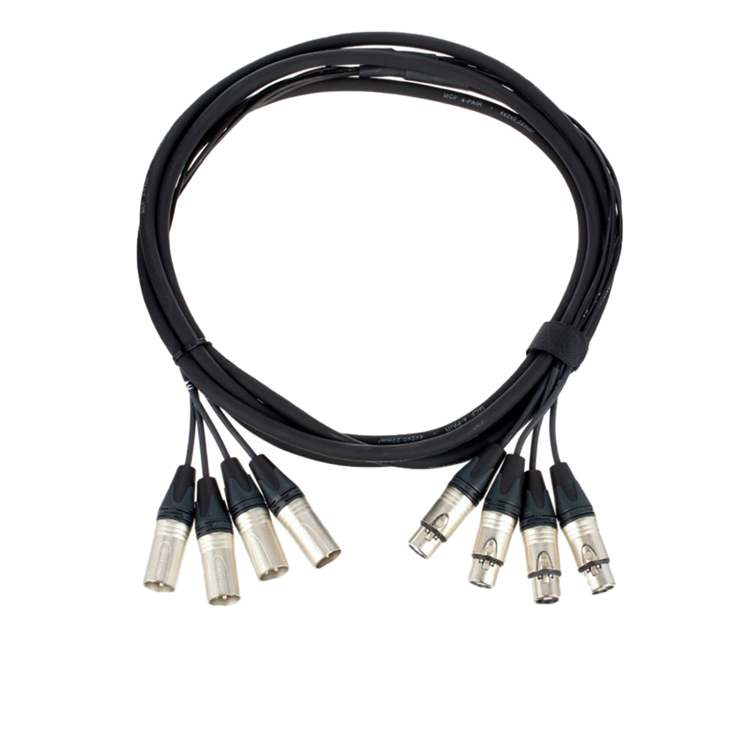 Multicore 50m 4ch, reel 4/4 XLR 3pol / Splice 2/2 XLR 3pol