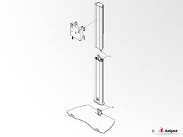 AUDIPACK 900, bis 90" FlatPanel Monitor Stand